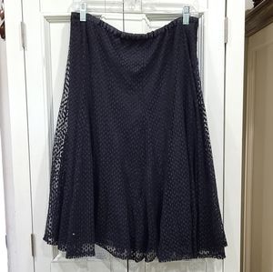 Coldwater Creek Black Netting skirt